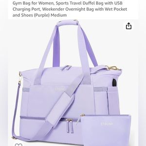 Lilac gym / weekend bag